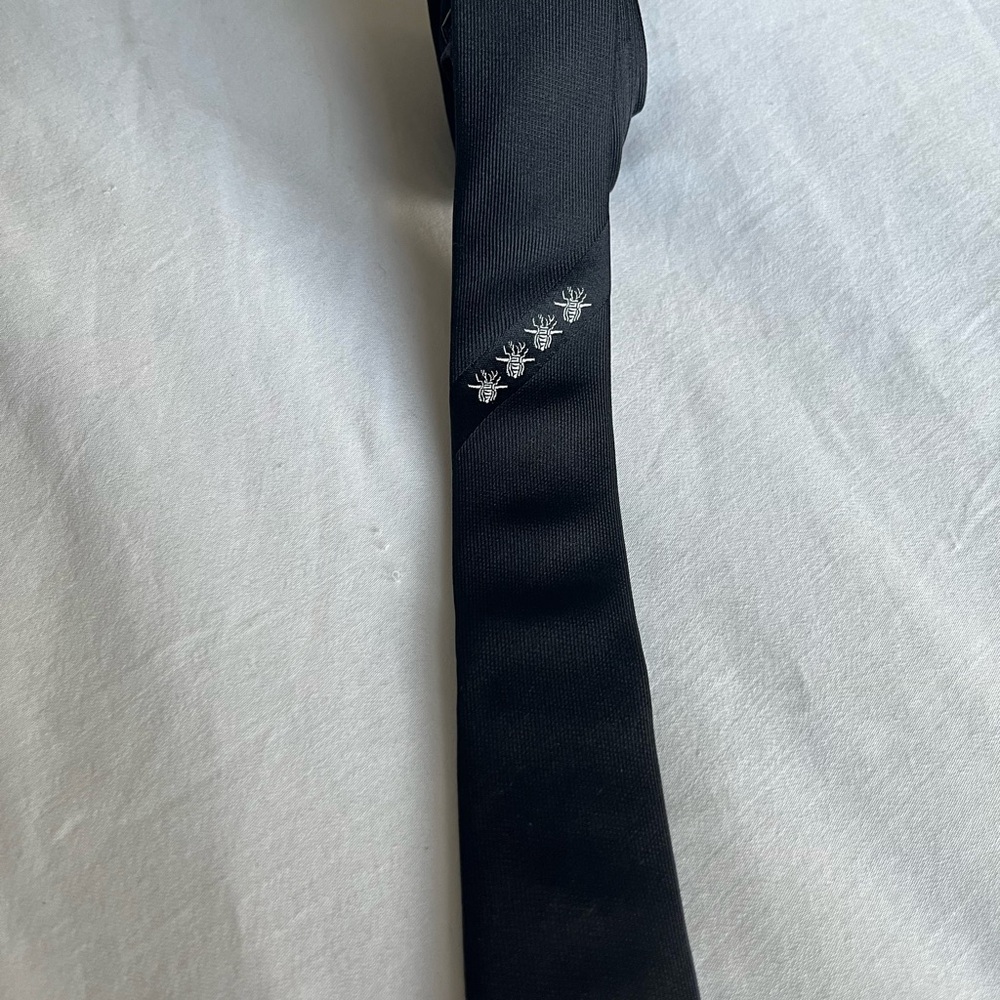Dior Skinny Black Men's Tie - Picture 2 of 4